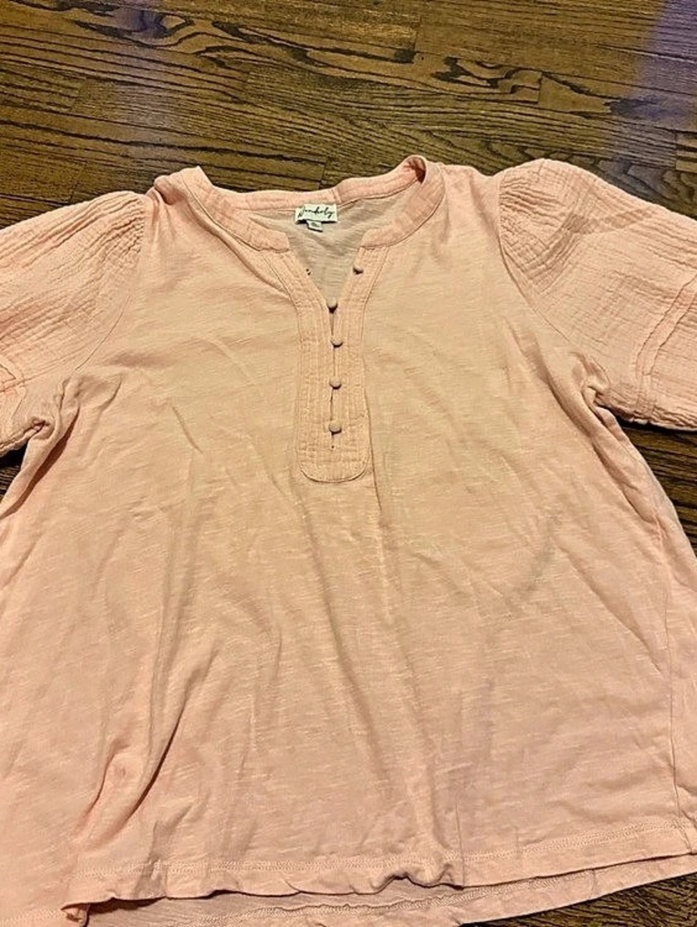 Wonderly Cotton Blouse in Pink XL